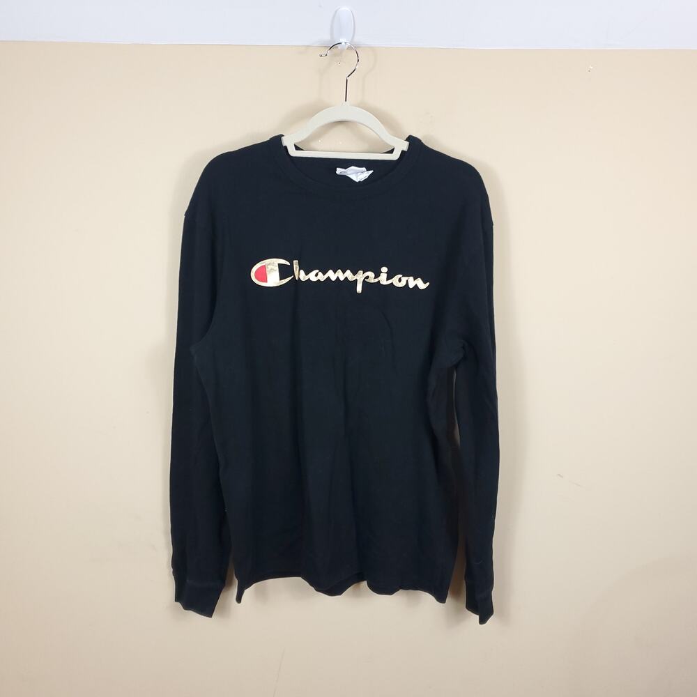 Champion Heritage Gold Script Long Sleeve Shirt L